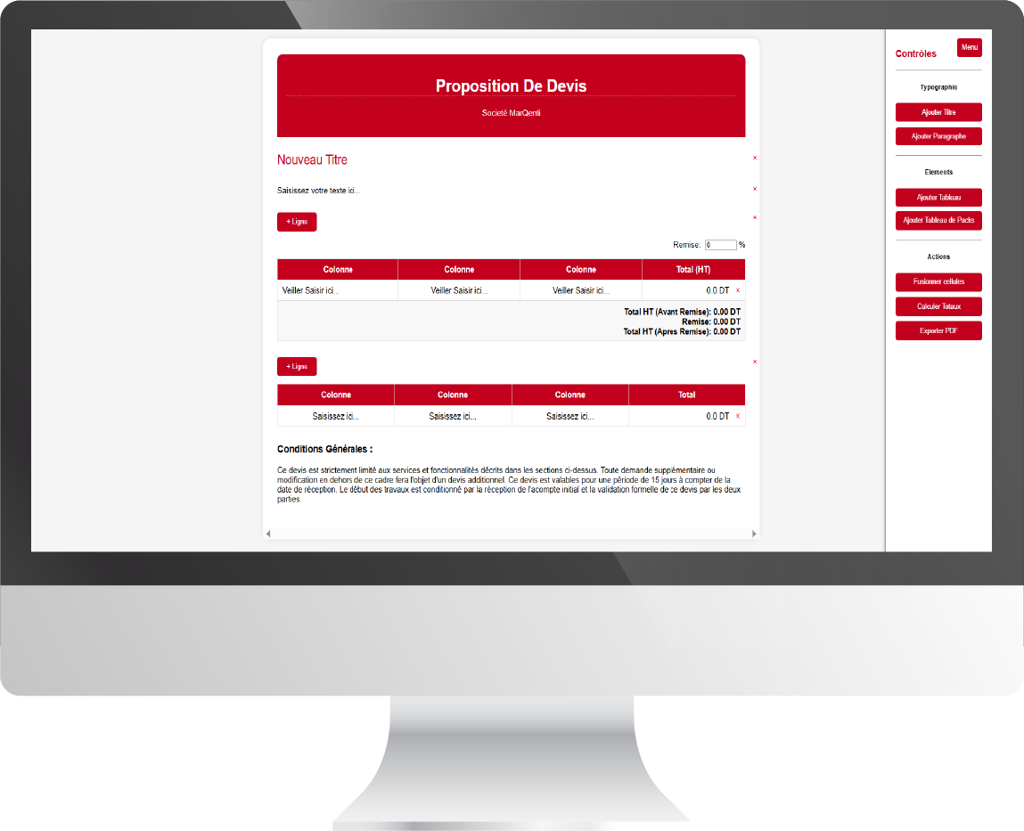 Illustration des devis MQ-RP